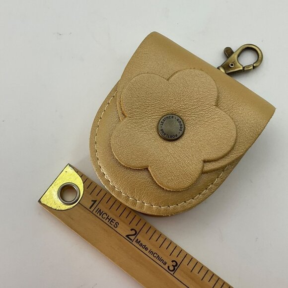 Portland Leather Goods Petunia Pouch Leather Flower Coin Purse Bag Charm - Picture 6 of 13